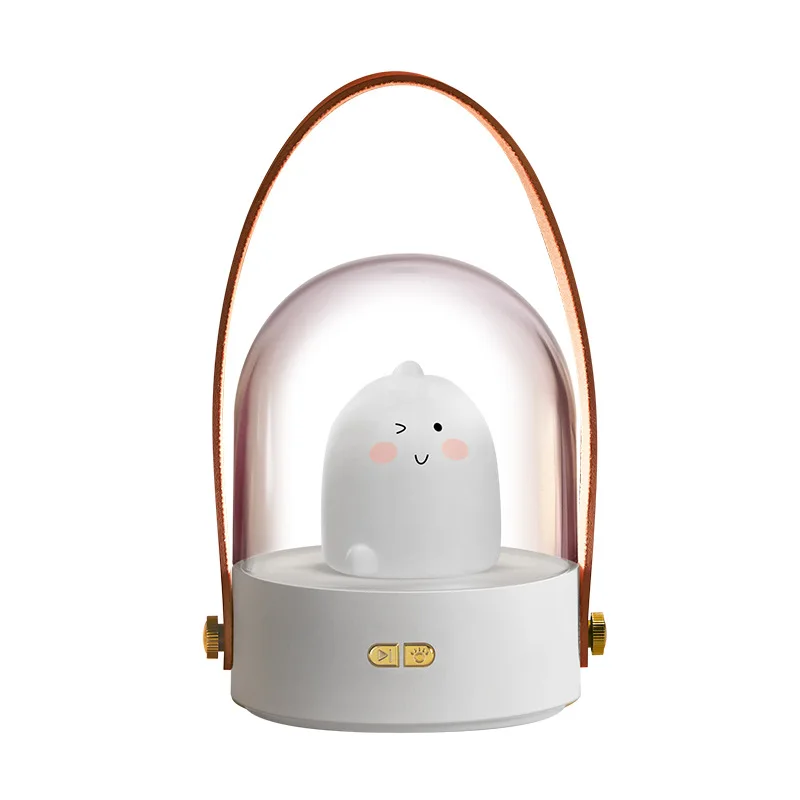 Hot sale new lovely design portable led light built-in six music led night light usb charging music light