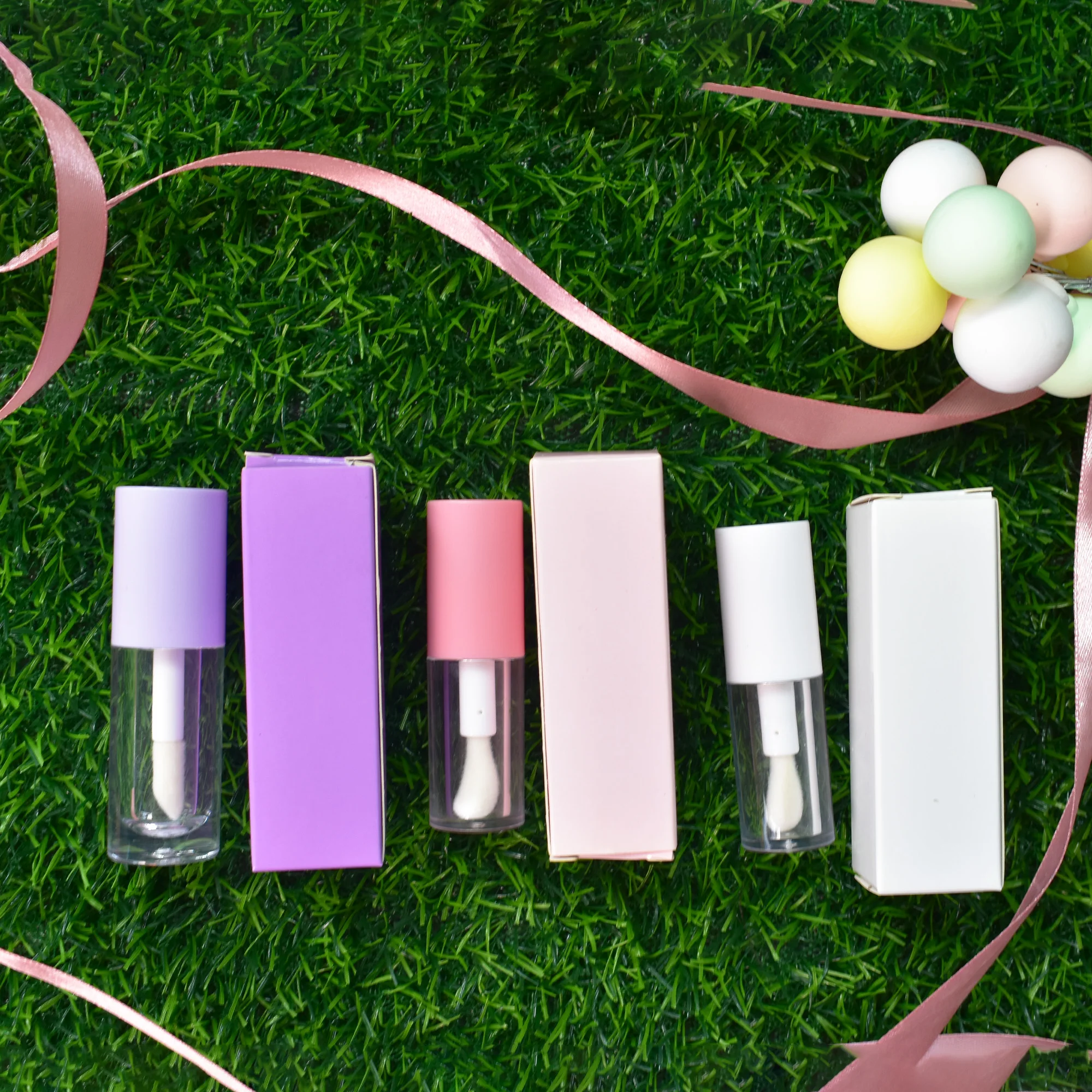 6ml Big Brush Applicator Lip Gloss Packaging Wand Empty Lip gloss Tube With Stopper custom lipgloss tubes and packaging box