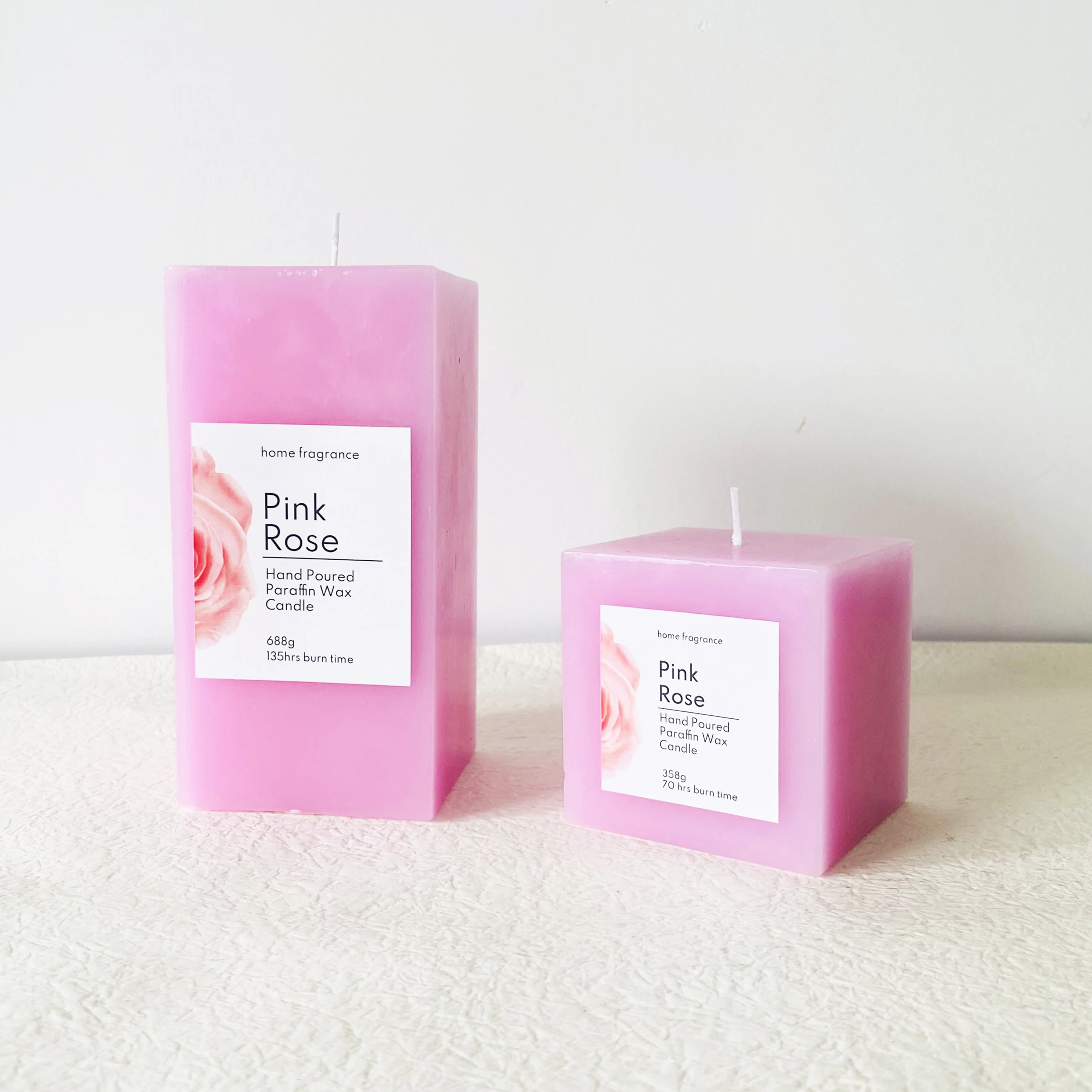 Popular Hot Sale Handmade Long Lasting Aromatherapy Square Pillar Candle High Quality Wedding Decor Paraffin Wax Pillar Candle