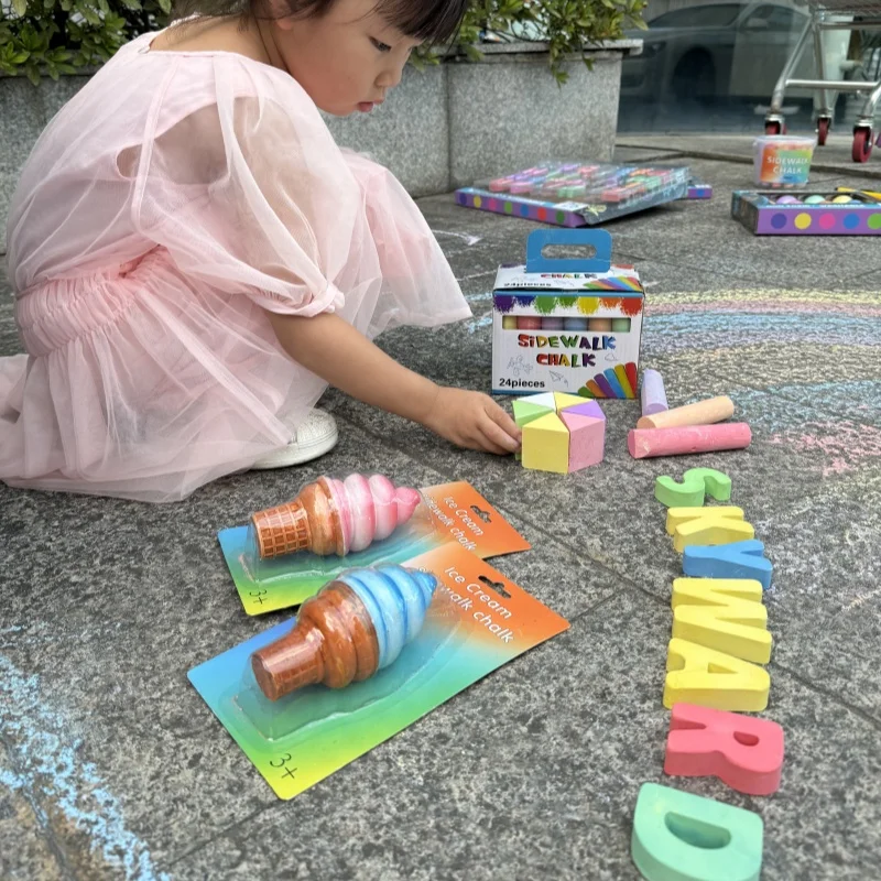 Skyward Educational Supplies Creative Dust free Letter Chalk Puzzle Non-Toxic Alphabet Chalk Sidewalk Chalk