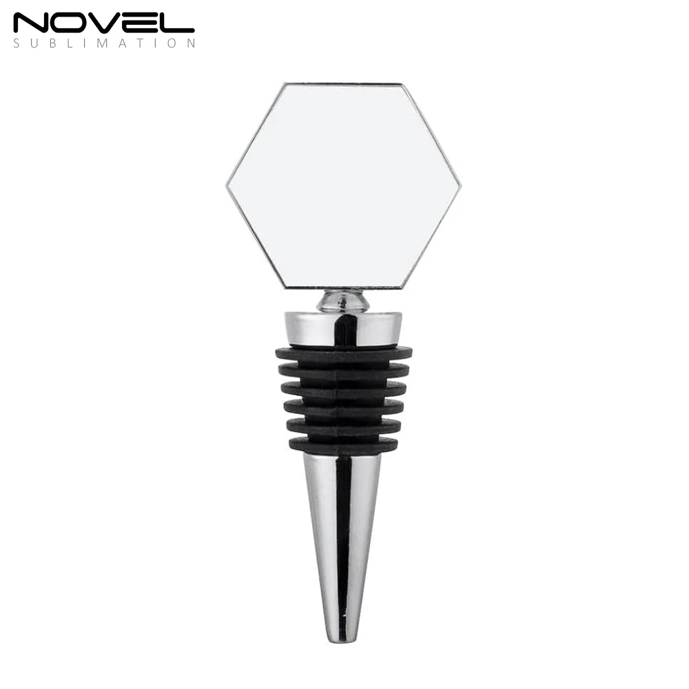 Custom Blank Zinc Alloy Sublimation Wine Stoppers Various Shape Metal Wine Accessories Bottle Stopper