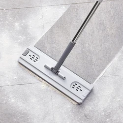 Home Floor Cleaning Tools Squeeze Mop Bucket Set with Stainless Steel Handle Microfiber Flat Mop Bucket Set