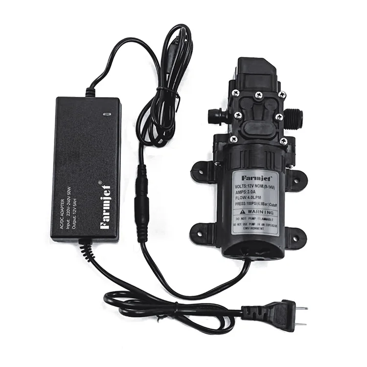 Dc 12V 100W Мембранный Водяной насос работающий под высоким давлением Электрический рефлюксный орошения сада Автомойка распылитель