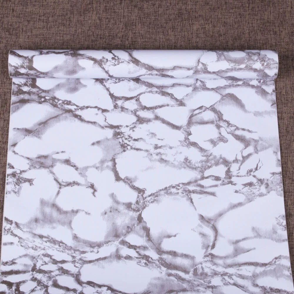 Jinyi Marble Printed Self-adhesive Emboss PVC Vinyl Contact Paper For Wall Furniture Table Decor Film Roll