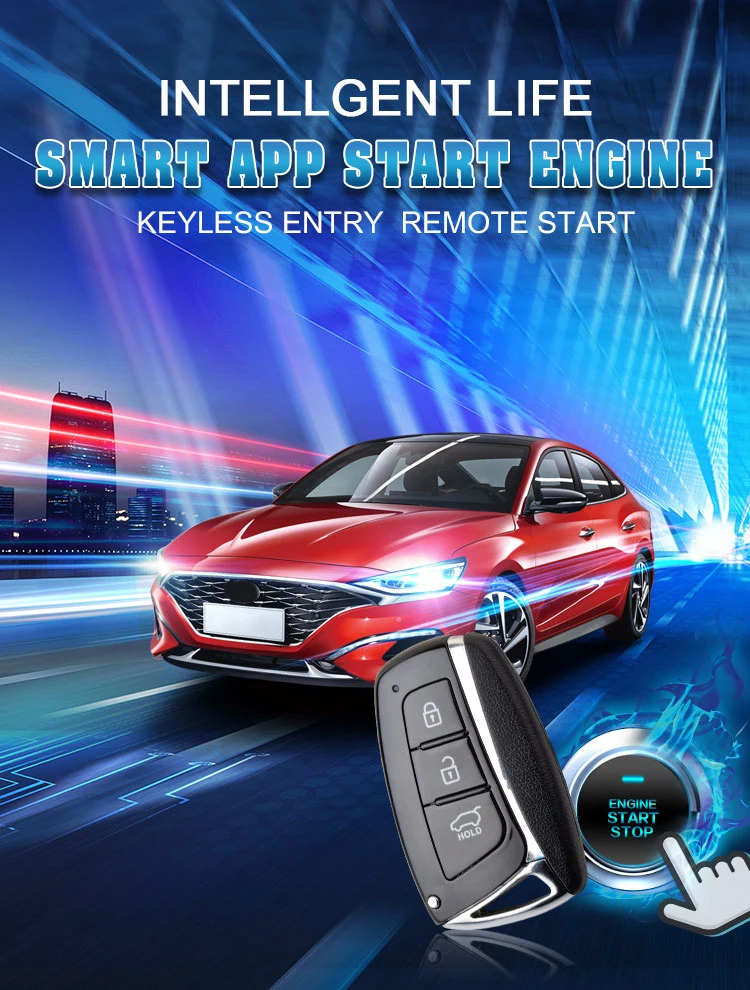Wholesale OVI Products Mobile Phone App Car Alarm with One-Button Start/Stop Keyless Entry System and Smart Key Remote Start Kit
