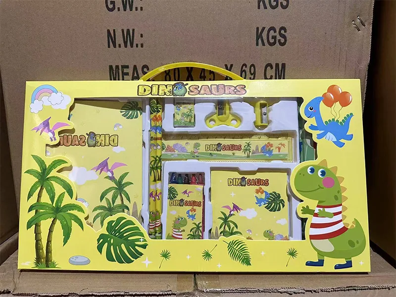 Cartoon students stationery set learning incentives for primary school students stationery set wholesale manufacturers