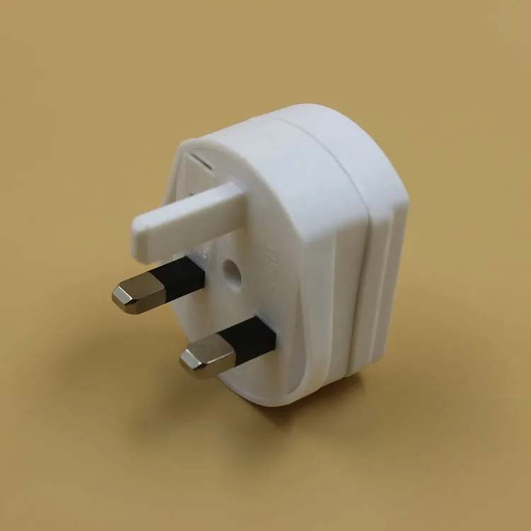 Shaver Adapter Plug EU 2 Pin to 3 Pin UK 1A Fuse for Toothbrush charger Use only