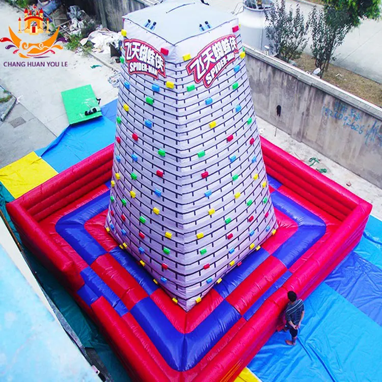 Large Tree type Inflatable rock climbing 4-lane slide Children Wall Outdoor Challenge game Sports Rock Climbing For Adults