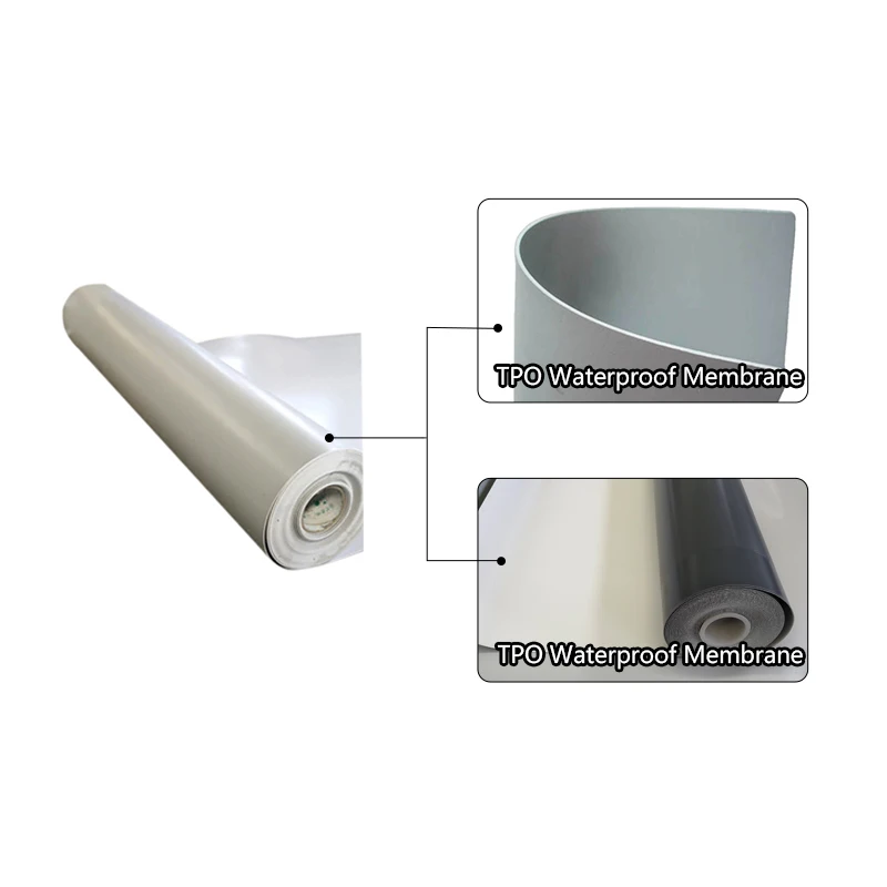Китай, популярный строительный материал, хорошая низкотемпературная гибкость, TPO водонепроницаемая мембрана