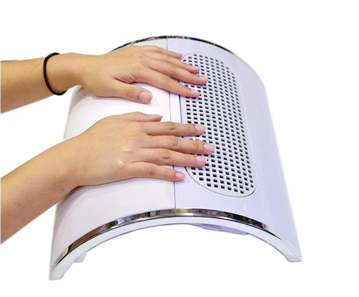Hot Sell two hands use Portable 80W Nail Dust Collector with 3 Fans Powerful Vacuum Cleaner Nail Dust Clean Tools
