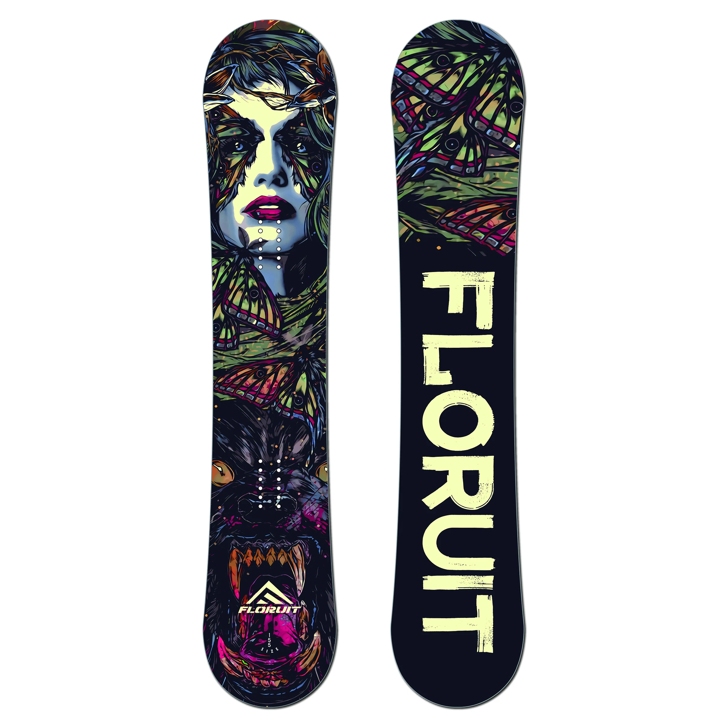FLORUIT New Design Snowboard Beginner  Powder Freeride   Snowboarding Supplies with binding