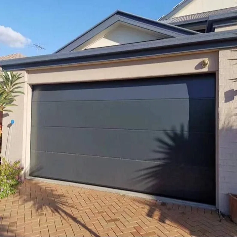 Automatic remote control panel steel  garage doors for homes