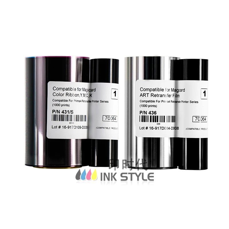 Magicard Ribbon Prima 431 YMCK & 436 Retransfer Film 1000 Prints Each Prima4