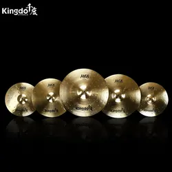 brass KINGDO cymbal set for drum set
