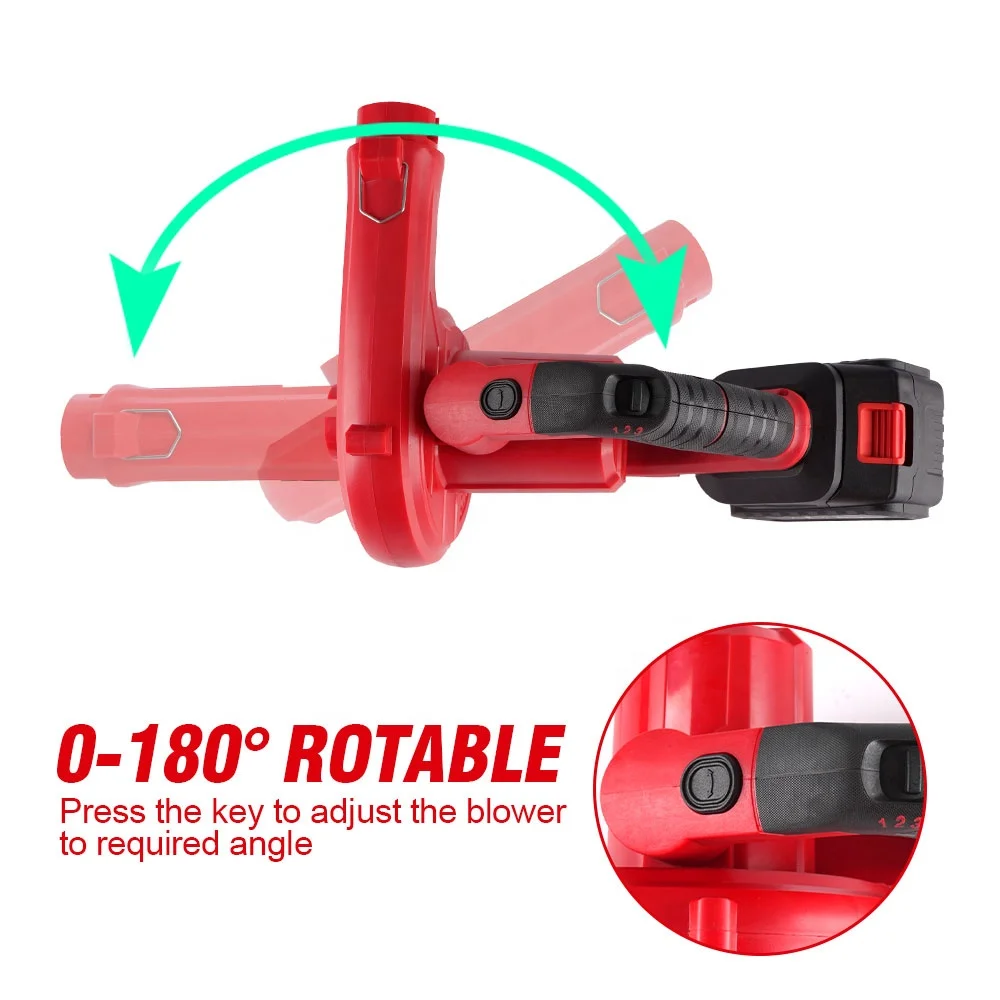 New product 3500W Cordless Electric Air Blower 3 Gear Speed 180 Rotation Blowing Suction Leaf Blower