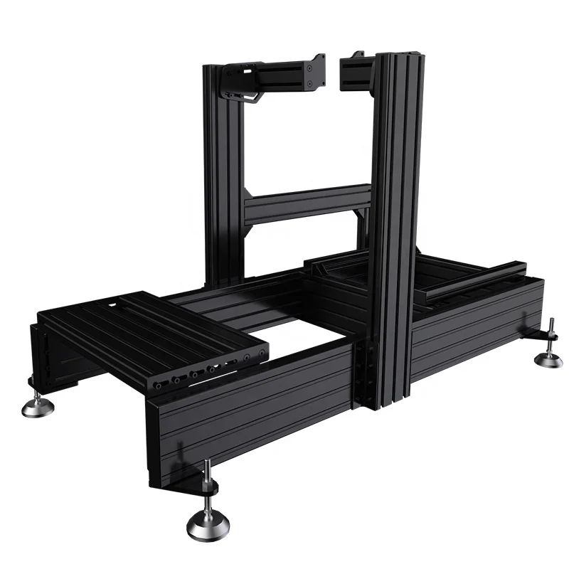 Performance Sim Racing simulator cockpit Parts Racing Aluminum Profile Reverse Mount Swing Short Brake Clutch Dual Pedal Mount