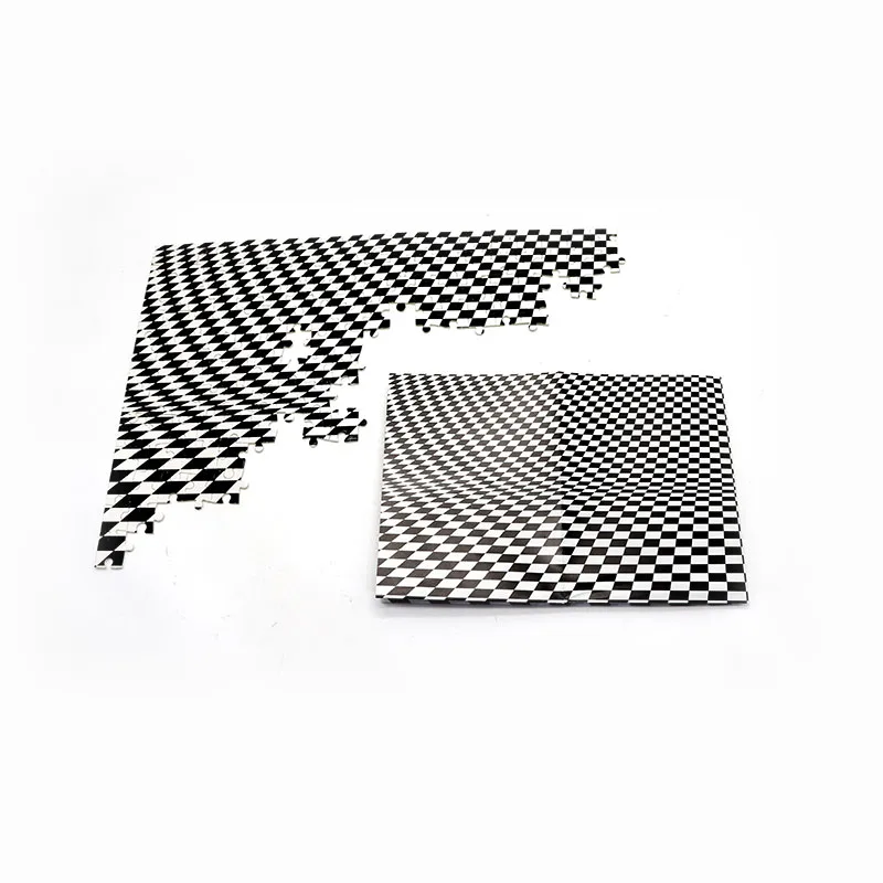 2022 hot Small box with drawings Back letter For Adults Toys Checkered Op Art custom jigsaw puzzle 1000 pieces