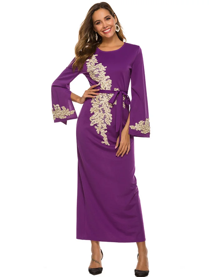 Causal Abaya Dubai Turkey Muslim Hijab Dress Kaftan Caftan Marocain Islamic Clothing Ramadan Dresses Islam Robe for Women Ladies