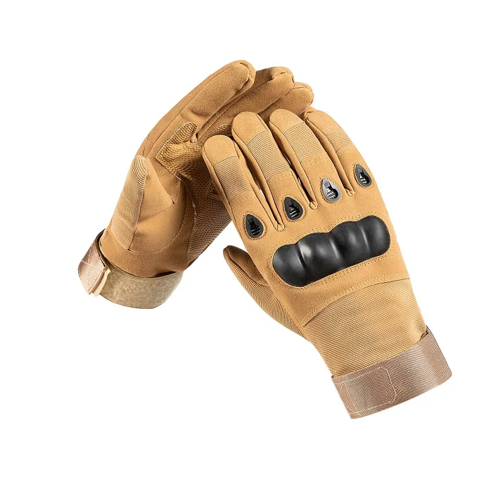 Tactical Full Finger Gloves  Rubber Hard Knuckle Outdoor Gloves For Men Fit For Cycling Motorcycle Hiking Camping