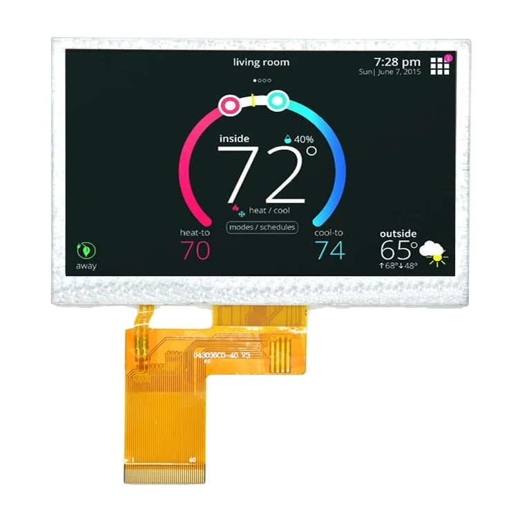 4.3 inch TFT LCD Matrix 480x272 RGB 45 PIN TN LCD Display