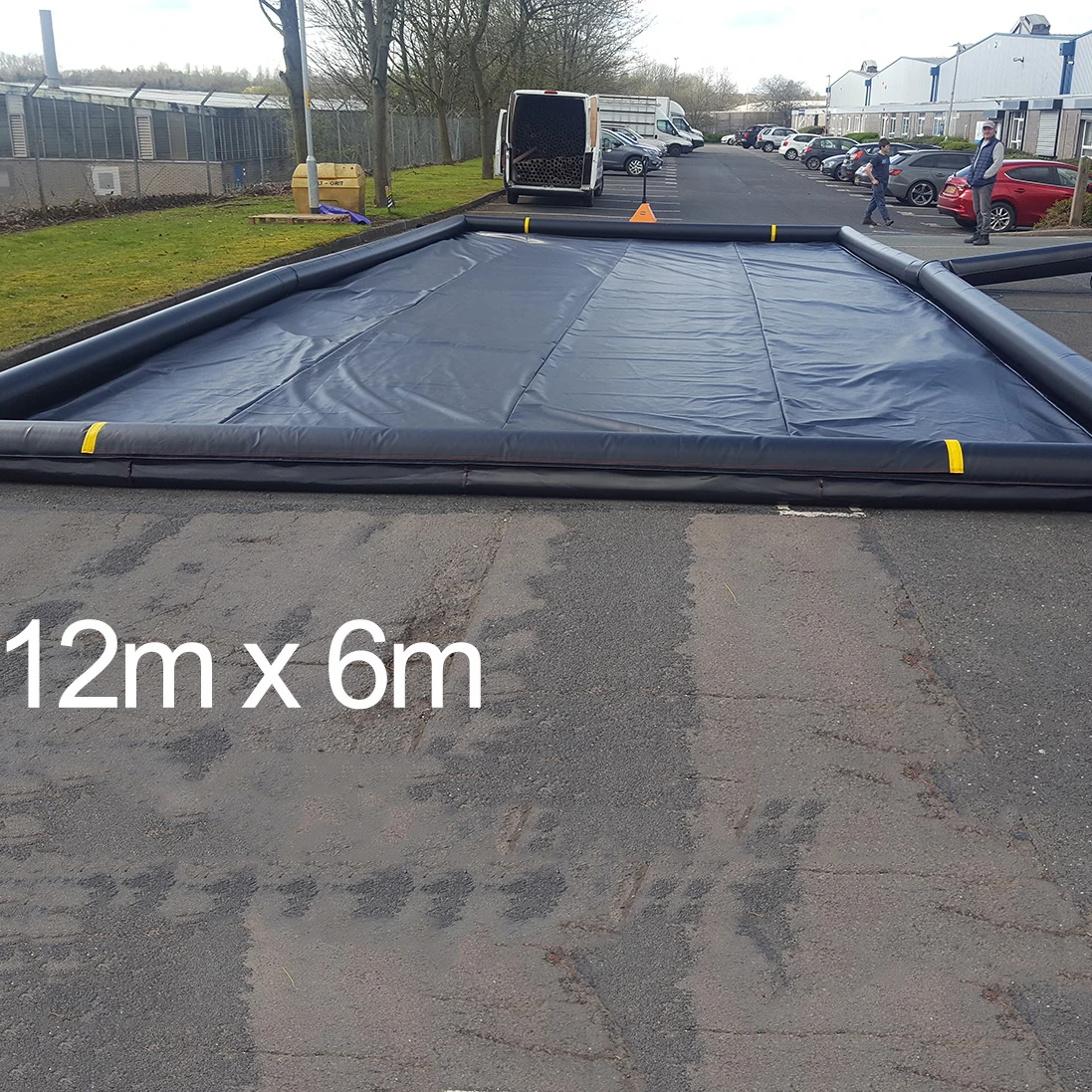 Inflatable Car Wash Mat Garage Floor mat for Car Cleaning, Portable Inflatable Water Containment Collector Car Mat