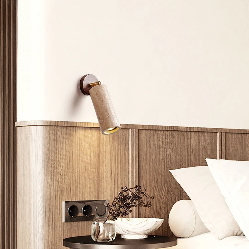 B2604 Travertine decoration wall light lamp for indoor lighting hotel bedroom living room Zhongshan factory outlet