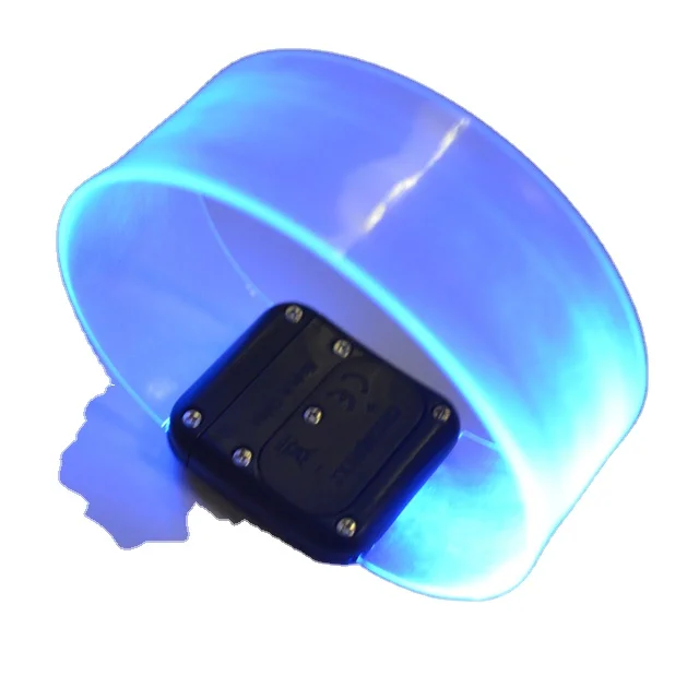 Мигающий ТПУ можно настроить яркость света на ощупь переключатель концерт LED браслет