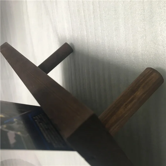 Темное пятно цвет древесины ювелирных изделий серьги карты держатель Подставка для дисплея с двумя колышки на заднюю панель