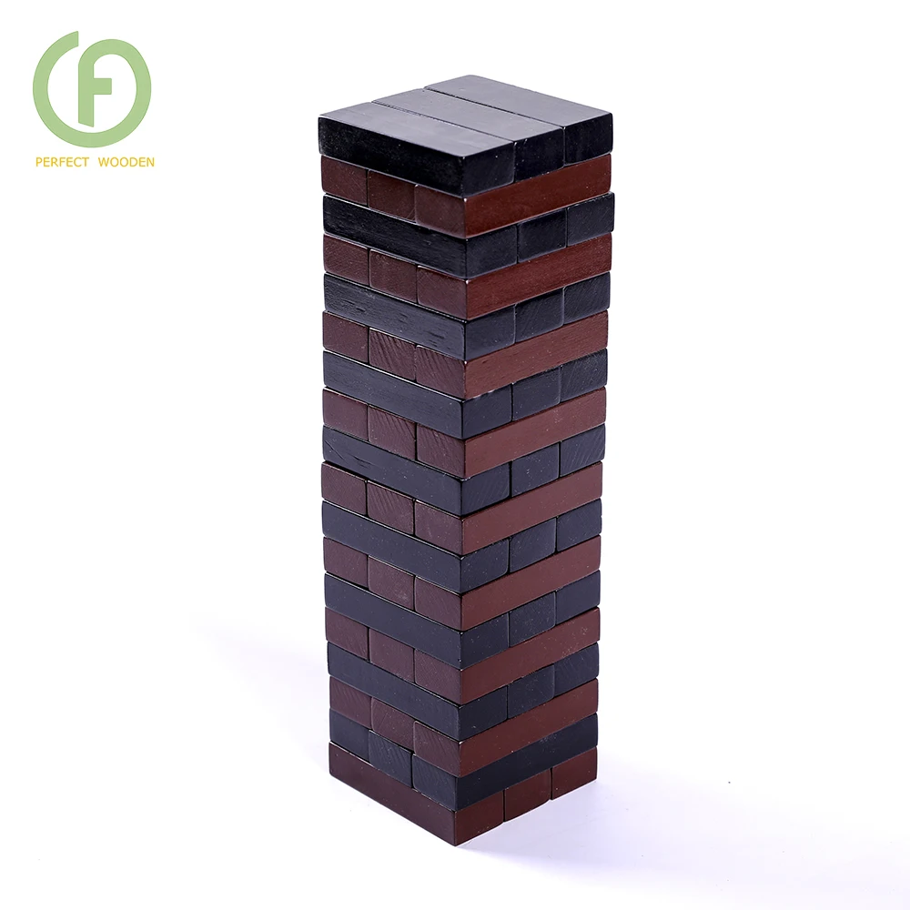 High Quality Wooden Lawn Yard Wood Game Toy Brick Building Blocks For kids With Color Box Cornhole Kubb Ring Toss Tic Tac Toe