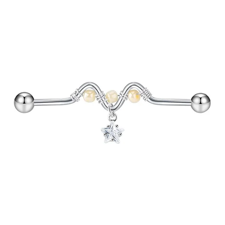 Statement Earrings Stainless Steel Body Jewelry Gold Butterfly Zirconia Piercing Earrings