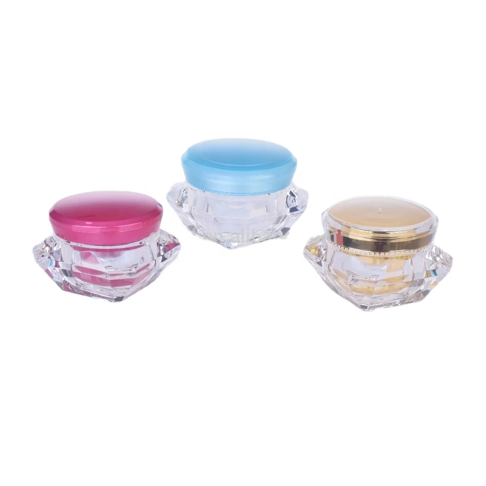 Cosmetic gel container 15g 30g 50g gold acrylic cream jars
