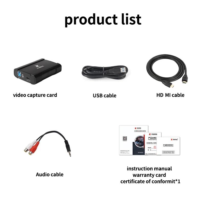 tchd TC-UB570 HD MI 4K external USB high-definition video capture card device, supporting 4K at 60 frames per second driver-free