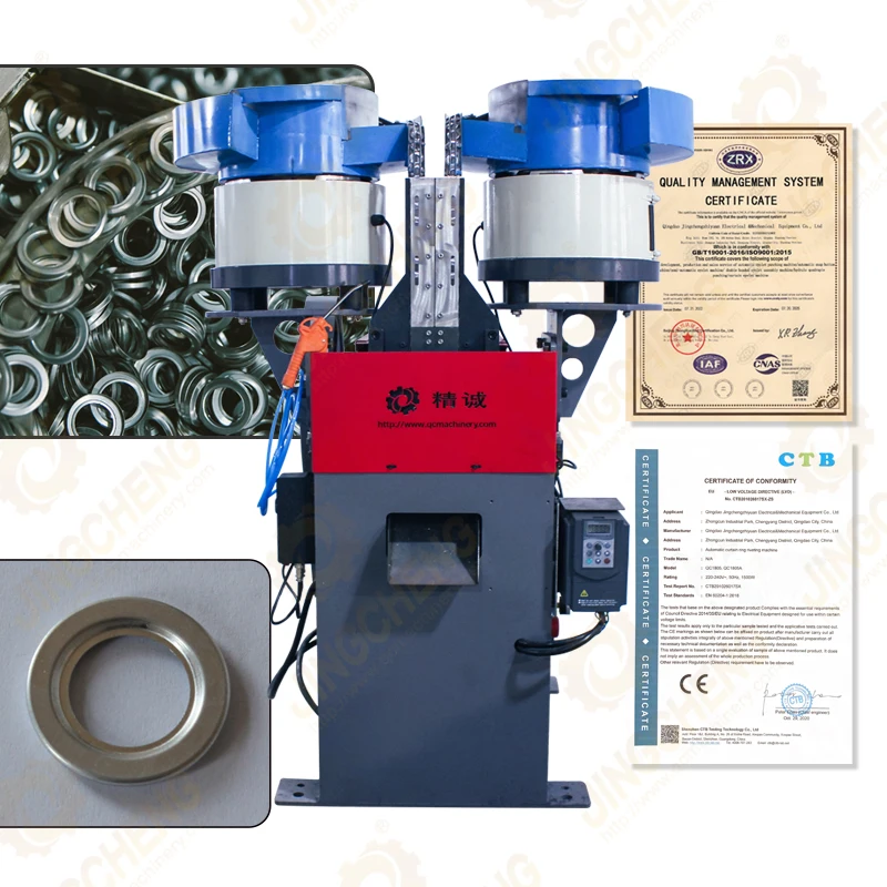 Automatic eyelet making machine