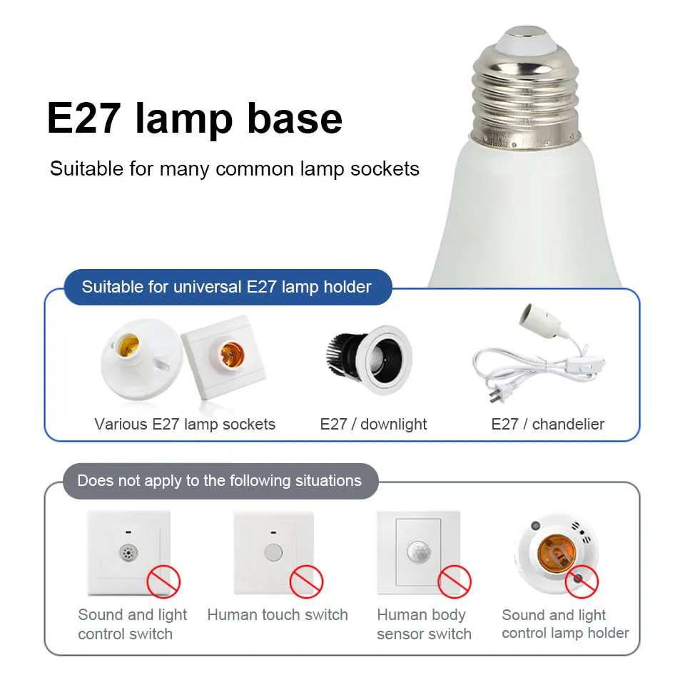 LED 6W 9 12 15 18 20W PIR Motion Sensor LED Bulb E27 85V-220V Radar Sensor Light Lamp Lamparas for Home Stair Pathway Corridor