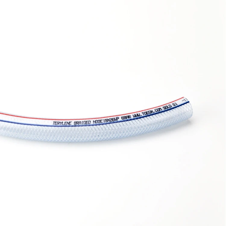 Wholesale Custom Logo High Pressure Flexible Pvc Polyester Fiber Reinforced Braided Hose