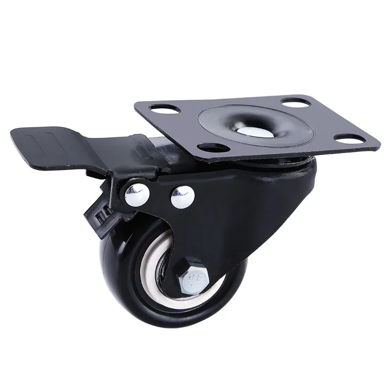 2 Inch 3 inch 4 inch factory supplier PVC Small Caster Light Duty Directional Swivel Brake Caster Wheels With Brake