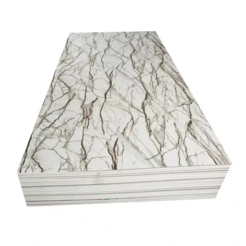 Marble Pattern High Gloss UV Board, UV Resistant and Waterproof PVC Wall Panel