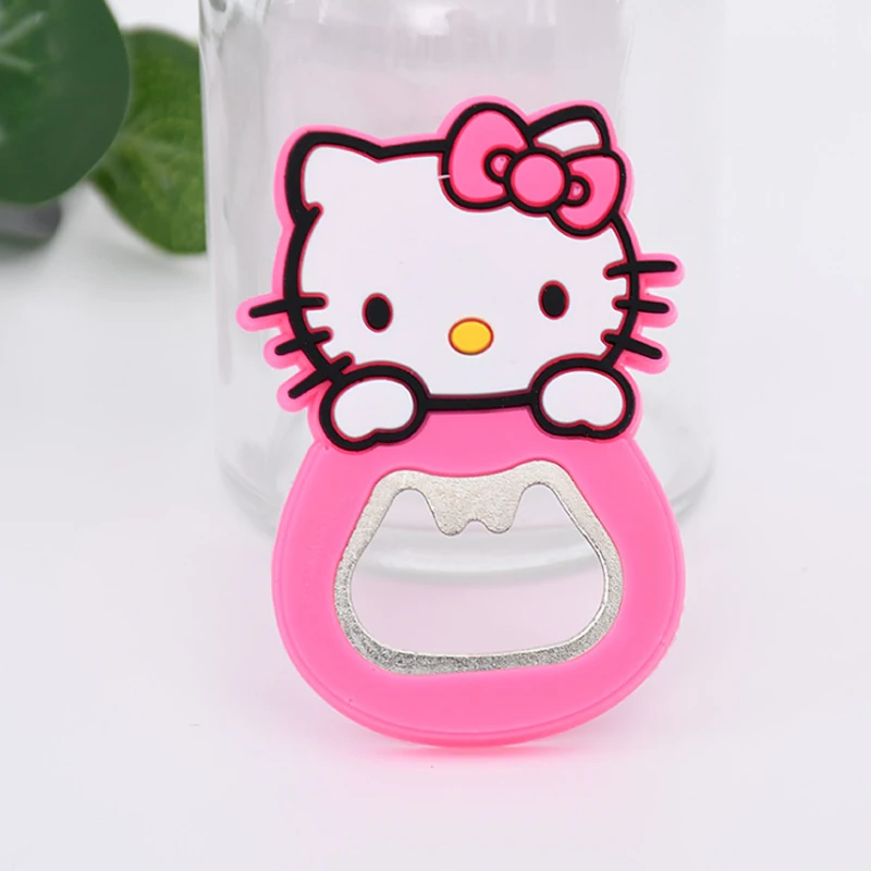 Милый персонаж Hello Kitty силиконовая открывалка для бутылок с логотипом на заказ магнитная домашних креативная