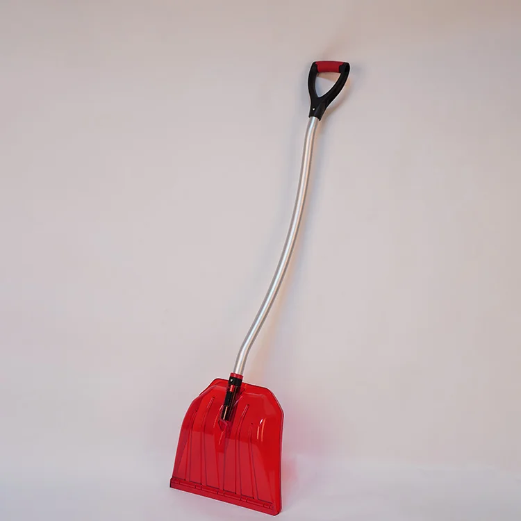 Plastic Snow Shovel Snow Removal with metal handle with transparent head normal pack