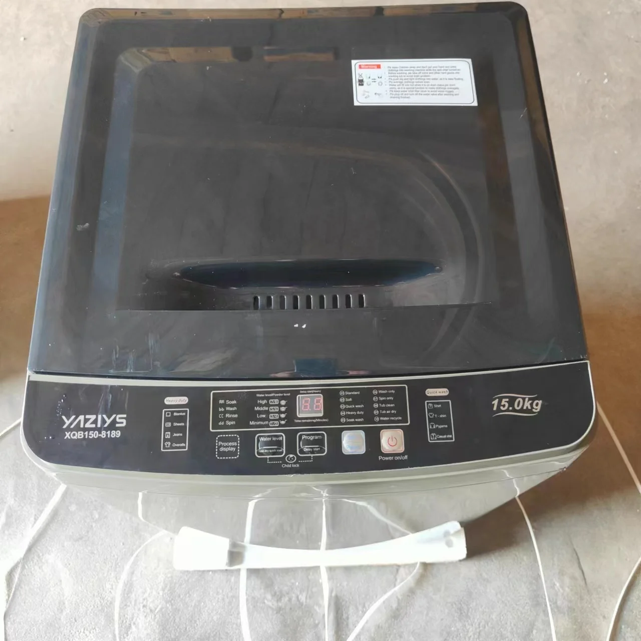 Hot selling home and school use 15 kg high-capacity washing and drying top load fully automatic wave wheel washing machine