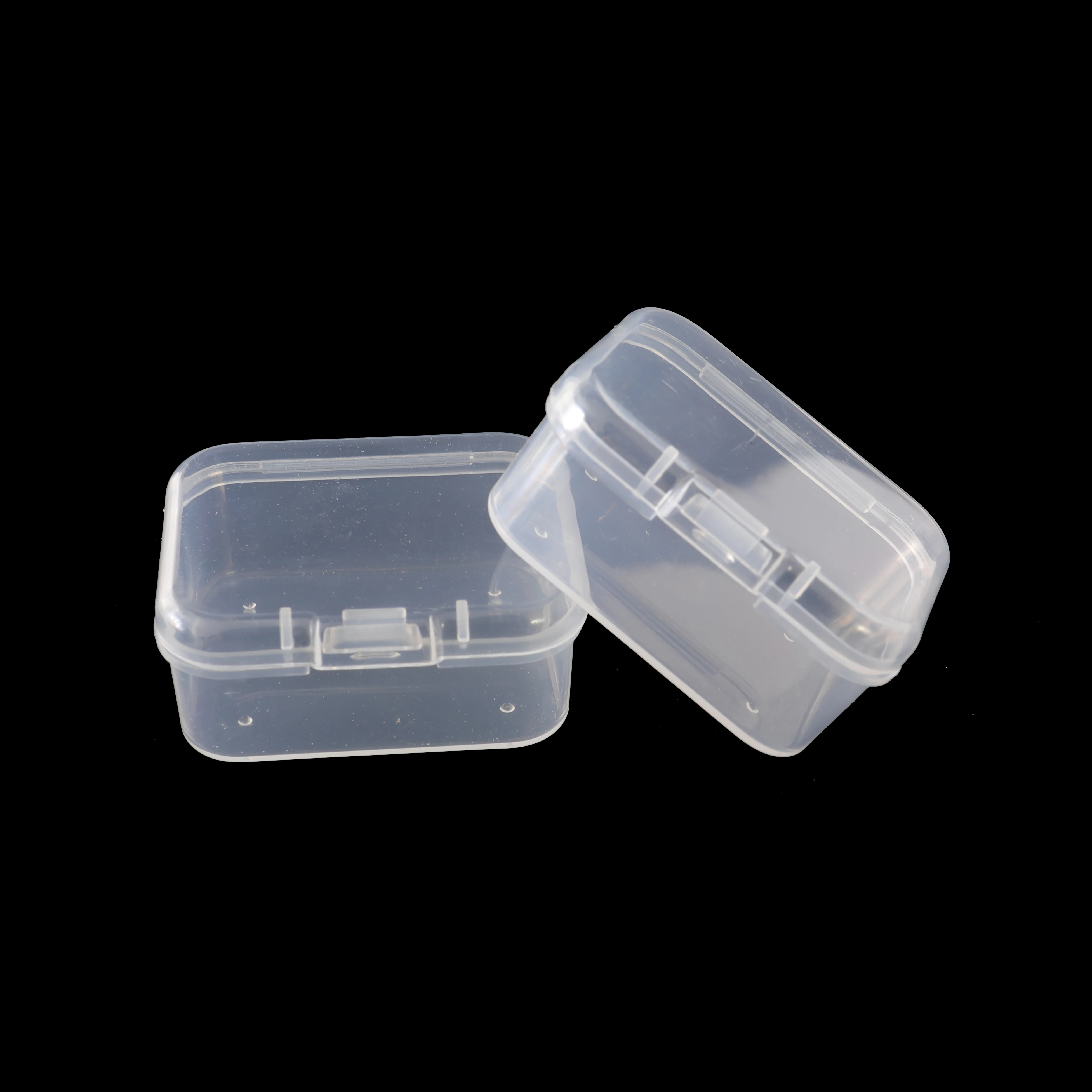 Print LOGO transparent small plastic box organizer pp bead jewelry box