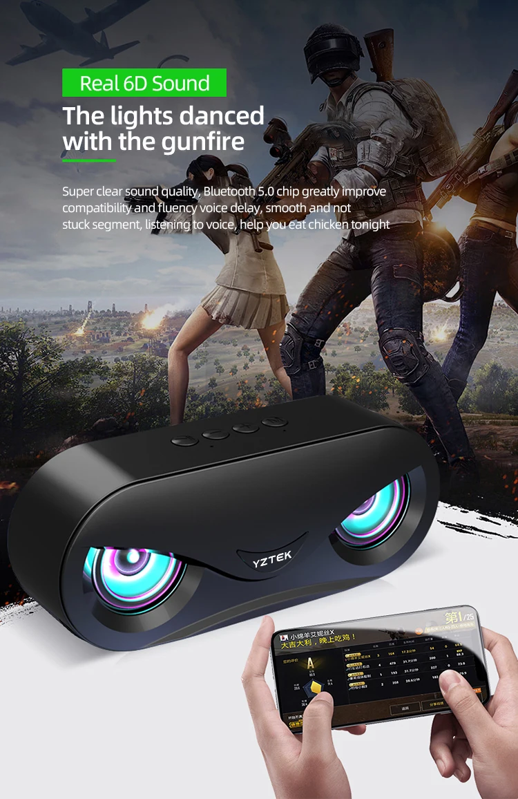 2021 portable colorful led speakers wholesale Wireless stereo bluetooths Speaker With LED Light