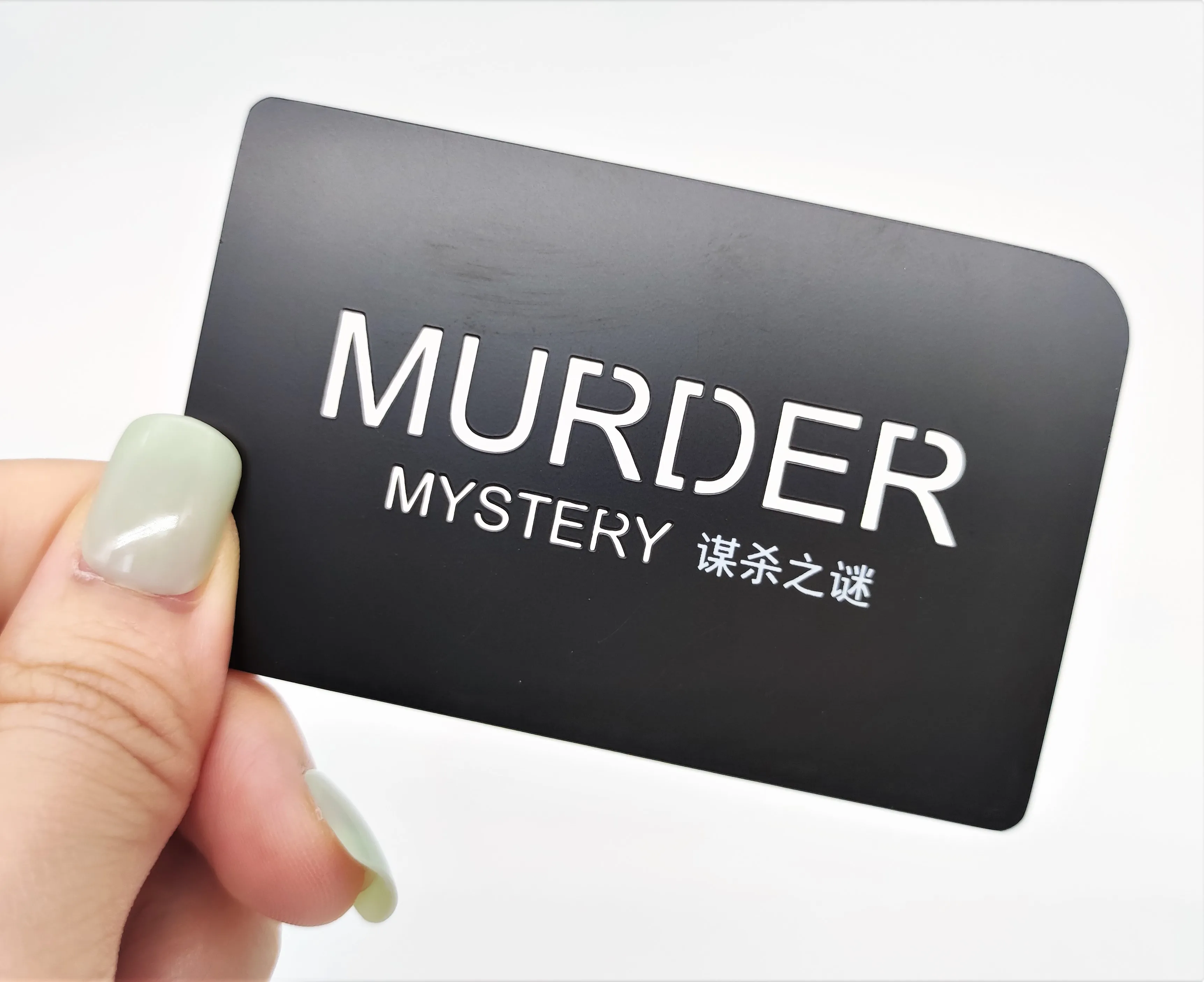 Stainless Steel NFC Metal Business Card Carbon Fiber Business Cards Engraved Logo Black Metal NFC Card