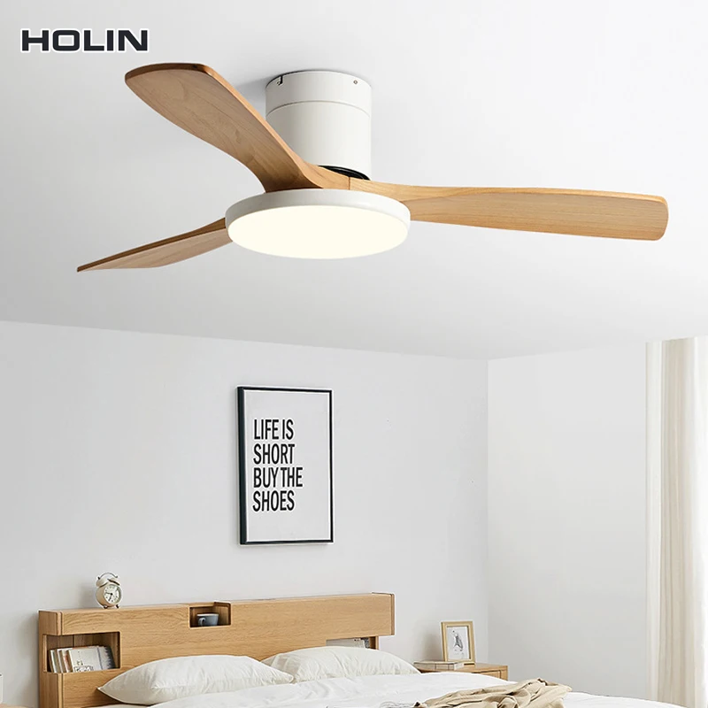 Manufacturers wholesale Support Dimmable Ac Dc 65w 3 Blade Smart Home Remote Control Ceiling Fan With Led Light