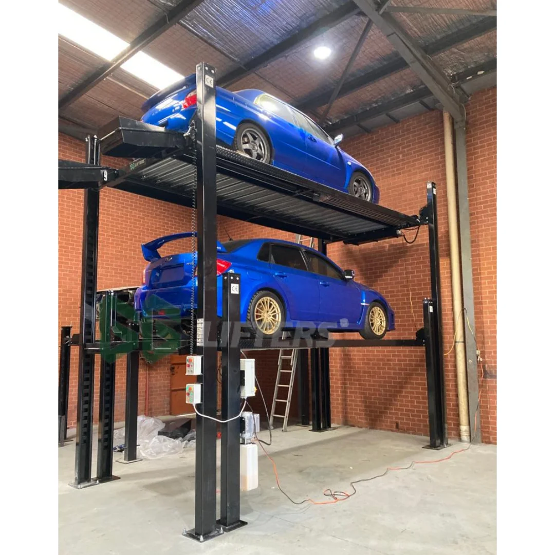 Rampas Para Coches / Elevador De Parqueo Para 3 Carros /hydraulic triple stacker car parking lift 4 post car parking system