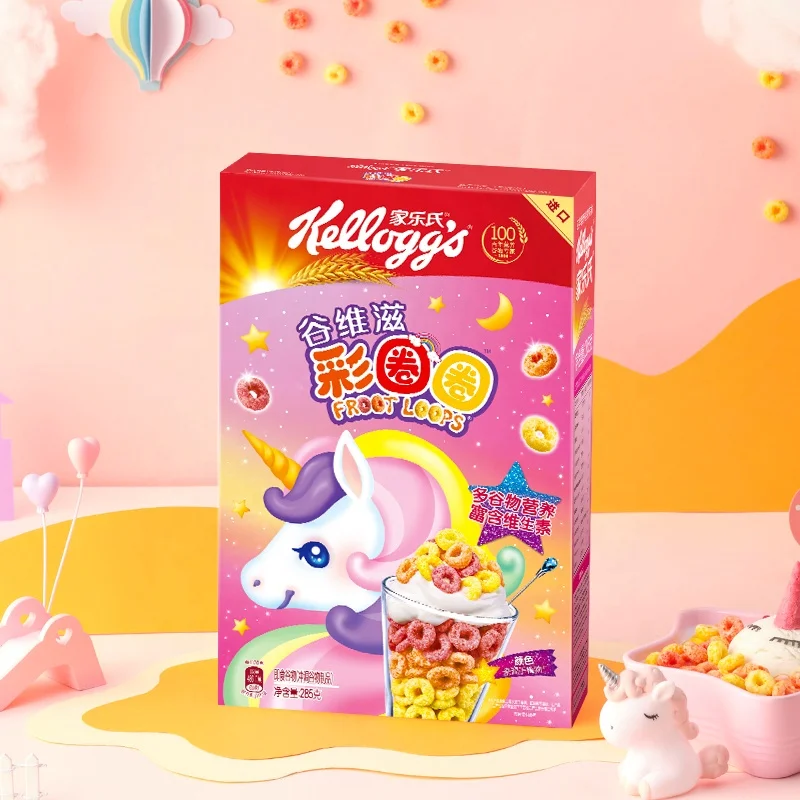 Professional Wholesale Colorful Circle Cereal 285g Main Food Instant Breakfast Corn Oatmeal