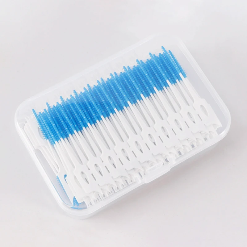 200 PCS Silicone Dental Floss Brush Oral Hygiene Toothpick Soft Teeth Massage Interdental Tooth Clean Brushes