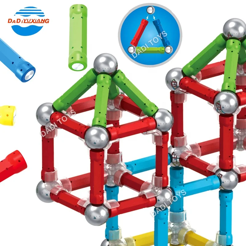 DADI OEM&ODM Hot Selling ABS Magnetic Stick Construction Blocks Magnetic Bar Magnetic Tiles Building Blocks Sets