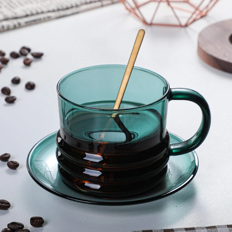 300 ml Coffee Mugs,Drinking Glasses with Handle,Glass Cups for Hot or Cold Drinks like Cappuccino,Latte,Cocoa,Milk,Coffee Mugs