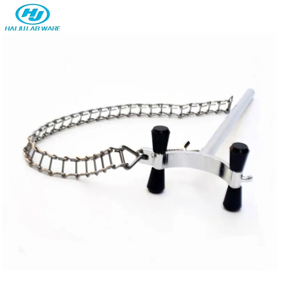HAIJU LAB 40~145mm Nester Extension Clamp Laboratory Chain Clamp For Beaker Chromatographic Column Cylindrical Vessel Fix Clamp